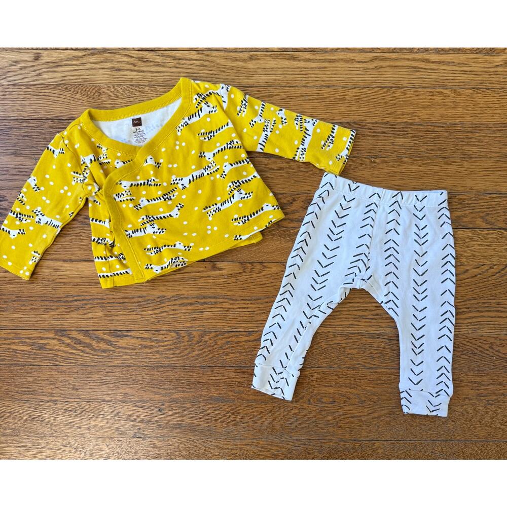 Tea Collection Baby Wrap Top & Leggings Outfit Size 3-6M